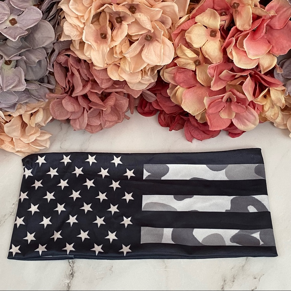 3/$28 Boho Patriotic Stretchy Wide Fabric Headband - Picture 7 of 16